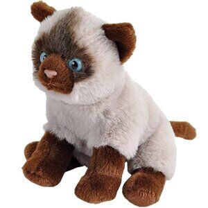 NEW Wild Republic Pocketkins ECO Cute Siamese Cat 5" Plush Toy Stuffed Animal